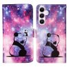 Knížkové pouzdro Trendy Cross case Růže na černém – Samsung Galaxy A35 5G | Levné Kryty | Levné Kryty | Levné Kryty