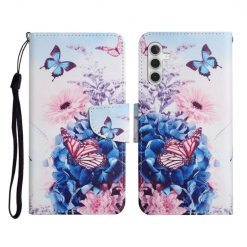Knížkové pouzdro Trendy Cross case Modrý motyl – Samsung Galaxy A35 5G | Levné Kryty | Levné Kryty | Levné Kryty