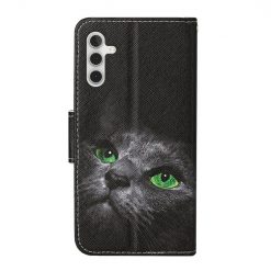 Knížkové pouzdro Trendy Cross case Zelenooká kočka – Samsung Galaxy A35 5G | Levné Kryty | Levné Kryty | Levné Kryty