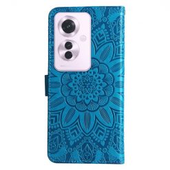 Alternative view of Peněženkové pouzdro Embossing Pattern Slunečnice modré – Oppo Reno 11 F 5G