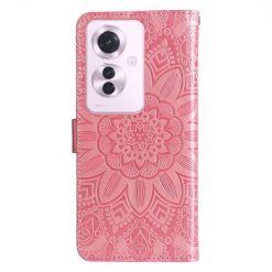 Alternative view of Peněženkové pouzdro Embossing Pattern Slunečnice růžové – Oppo Reno 11 F 5G