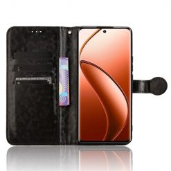 Peněženkové pouzdro Honeycomb Dot Texture Case černé – Realme 12 Pro 5G / 12 Pro+ | Levné Kryty | Levné Kryty | Levné Kryty