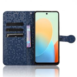 Peněženkové pouzdro Honeycomb Dot Texture Case modré – Tecno Spark 20C / 20 / Go 2024 | Levné Kryty | Levné Kryty | Levné Kryty