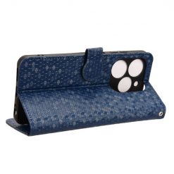 Peněženkové pouzdro Honeycomb Dot Texture Case modré – Tecno Spark 20C / 20 / Go 2024 | Levné Kryty | Levné Kryty | Levné Kryty