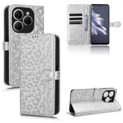 Peněženkové pouzdro Honeycomb Dot Texture Case stříbrné – Tecno Spark 20 Pro | Levné Kryty | Levné Kryty | Levné Kryty
