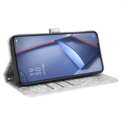 Peněženkové pouzdro Honeycomb Dot Texture Case stříbrné – Tecno Spark 20 Pro | Levné Kryty | Levné Kryty | Levné Kryty