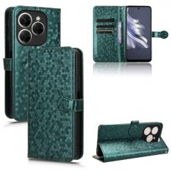 Alternative view of Peněženkové pouzdro Honeycomb Dot Texture Case zelené – Tecno Spark 20 Pro