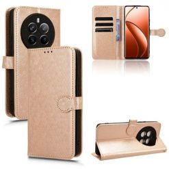 Peněženkové pouzdro Honeycomb Dot Texture Case zlaté – Realme 12 Pro 5G / 12 Pro+ | Levné Kryty | Levné Kryty | Levné Kryty