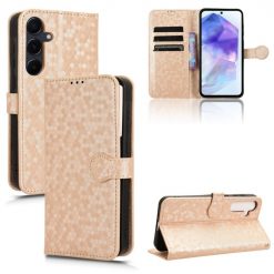 Peněženkové pouzdro Honeycomb Dot Texture Case zlaté – Samsung Galaxy A35 5G | Levné Kryty | Levné Kryty | Levné Kryty