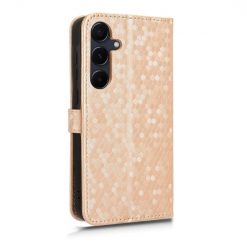 Peněženkové pouzdro Honeycomb Dot Texture Case zlaté – Samsung Galaxy A35 5G | Levné Kryty | Levné Kryty | Levné Kryty