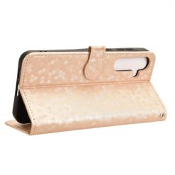 Peněženkové pouzdro Honeycomb Dot Texture Case zlaté – Samsung Galaxy A35 5G | Levné Kryty | Levné Kryty | Levné Kryty