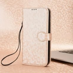Peněženkové pouzdro Honeycomb Dot Texture Case zlaté – Tecno Spark 20 Pro | Levné Kryty | Levné Kryty | Levné Kryty