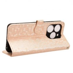 Peněženkové pouzdro Honeycomb Dot Texture Case zlaté – Tecno Spark 20C / 20 / Go 2024 | Levné Kryty | Levné Kryty | Levné Kryty