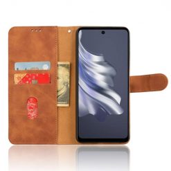 Alternative view of Peněženkové pouzdro Solid hnědé – Tecno Spark 20 Pro