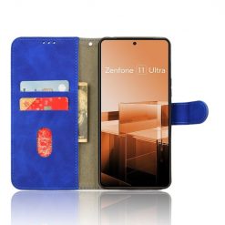 Peněženkové pouzdro Solid modré – Asus Zenfone 11 Ultra | Levné Kryty | Levné Kryty | Levné Kryty