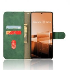Peněženkové pouzdro Solid zelené – Asus Zenfone 11 Ultra | Levné Kryty | Levné Kryty | Levné Kryty