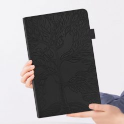 Knížkové pouzdro Embossing Pattern Strom černé – Xiaomi Pad 6S Pro | Levné Kryty | Levné Kryty | Levné Kryty