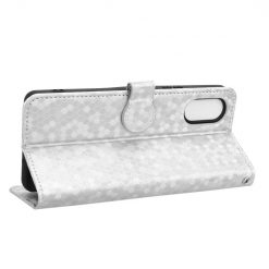 Peněženkové pouzdro Honeycomb Dot Texture Case stříbrné – Sony Xperia 10 VI | Levné Kryty | Levné Kryty | Levné Kryty