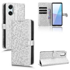 Peněženkové pouzdro Honeycomb Dot Texture Case stříbrné – Sony Xperia 10 VI | Levné Kryty | Levné Kryty | Levné Kryty