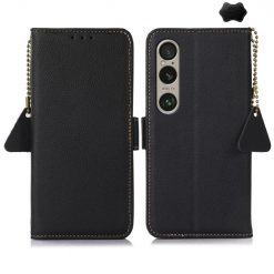 Peněženkové pouzdro RFID Leather case černé – Sony Xperia 1 VI | Levné Kryty | Levné Kryty | Levné Kryty