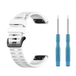 Řemínek Solid Wristband bílý pro Garmin Fenix 7X (26mm) | Levné Kryty | Levné Kryty | Levné Kryty