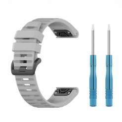 Řemínek Solid Wristband šedý pro Garmin Fenix 7X (26mm) | Levné Kryty | Levné Kryty | Levné Kryty