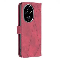 Knížkové pouzdro Rhombus červené – Honor 200 Pro | Levné Kryty | Levné Kryty | Levné Kryty