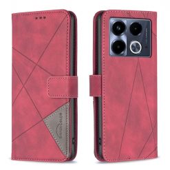 Knížkové pouzdro Rhombus červené – Infinix Note 40 | Levné Kryty | Levné Kryty | Levné Kryty