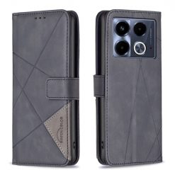 Knížkové pouzdro Rhombus černé – Infinix Note 40 | Levné Kryty | Levné Kryty | Levné Kryty