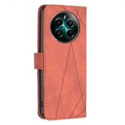 Knížkové pouzdro Rhombus hnědé – Realme 12+ (12 Plus) | Levné Kryty | Levné Kryty | Levné Kryty