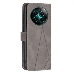 Alternative view of Knížkové pouzdro Rhombus šedé – Realme 12+ (12 Plus)
