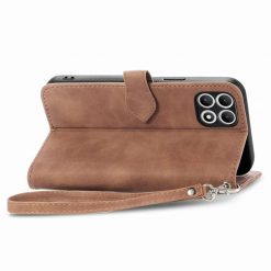 Peněženkové pouzdro Embossing Pattern Leaf case hnědé – T Phone 2 Pro | Levné Kryty | Levné Kryty | Levné Kryty