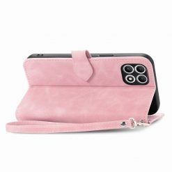 Peněženkové pouzdro Embossing Pattern Leaf case růžové – T Phone 2 | Levné Kryty | Levné Kryty | Levné Kryty