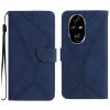 Peněženkové pouzdro Embossing Pattern Stitchy case černé – Honor 200 | Levné Kryty | Levné Kryty | Levné Kryty