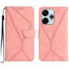 Peněženkové pouzdro Embossing Pattern Stitchy case hnědé – Xiaomi Redmi 13 | Levné Kryty | Levné Kryty | Levné Kryty