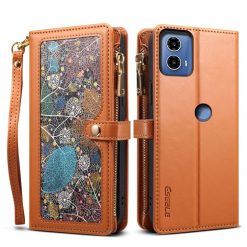Peněženkové pouzdro Eseble Star Wallet case hnědé – Motorola Edge 50 Fusion | Levné Kryty | Levné Kryty | Levné Kryty