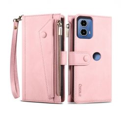 Peněženkové pouzdro Eseble Zip Wallet case růžové – Motorola Edge 50 Fusion | Levné Kryty | Levné Kryty | Levné Kryty
