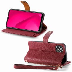 Peněženkové pouzdro Heart zip case červené – T Phone 2 Pro | Levné Kryty | Levné Kryty | Levné Kryty