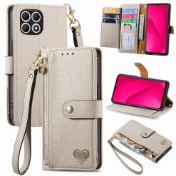 Peněženkové pouzdro Heart zip case šedé – T Phone 2 | Levné Kryty | Levné Kryty | Levné Kryty
