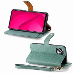 Peněženkové pouzdro Heart zip case zelené – T Phone 2 | Levné Kryty | Levné Kryty | Levné Kryty