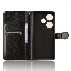 Peněženkové pouzdro Honeycomb Dot Texture Case černé – Xiaomi Poco F6 | Levné Kryty | Levné Kryty | Levné Kryty