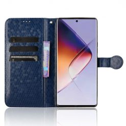 Peněženkové pouzdro Honeycomb Dot Texture Case modré – Infinix Note 40 Pro / 40 Pro+ 5G | Levné Kryty | Levné Kryty | Levné Kryty