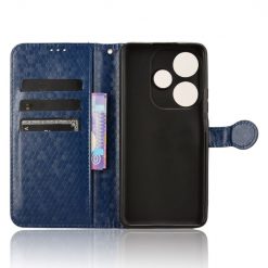 Peněženkové pouzdro Honeycomb Dot Texture Case modré – Xiaomi Poco F6 | Levné Kryty | Levné Kryty | Levné Kryty