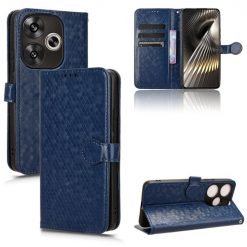 Peněženkové pouzdro Honeycomb Dot Texture Case modré – Xiaomi Poco F6 | Levné Kryty | Levné Kryty | Levné Kryty