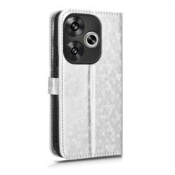 Alternative view of Peněženkové pouzdro Honeycomb Dot Texture Case stříbrné – Xiaomi Poco F6