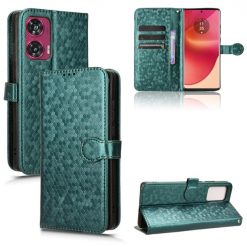 Peněženkové pouzdro Honeycomb Dot Texture Case zelené – Motorola Edge 50 Fusion | Levné Kryty | Levné Kryty | Levné Kryty