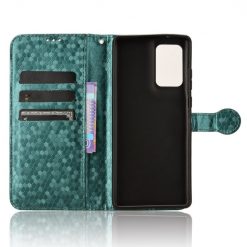 Peněženkové pouzdro Honeycomb Dot Texture Case zelené – Motorola Edge 50 Fusion | Levné Kryty | Levné Kryty | Levné Kryty