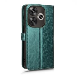 Alternative view of Peněženkové pouzdro Honeycomb Dot Texture Case zelené – Xiaomi Poco F6