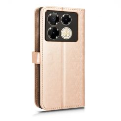 Peněženkové pouzdro Honeycomb Dot Texture Case zlaté – Infinix Note 40 Pro / 40 Pro+ 5G | Levné Kryty | Levné Kryty | Levné Kryty