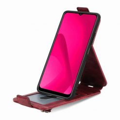 Alternative view of Vyklápěcí pouzdro Vertical flip Wallet case červené – T Phone 2 Pro